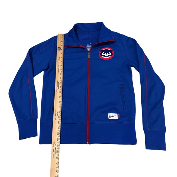 Nike x Cooperstown Collection Chicago Cubs Jacket Womens Large Blue Stitched - Picture 6 of 8